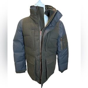 Conus Korean dark green rose gold zippers 8 pockets  NWOT some‎ wool UNIQUE RARE